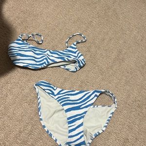TEIANGLE BLUE ZEBRA BATHING SUIT